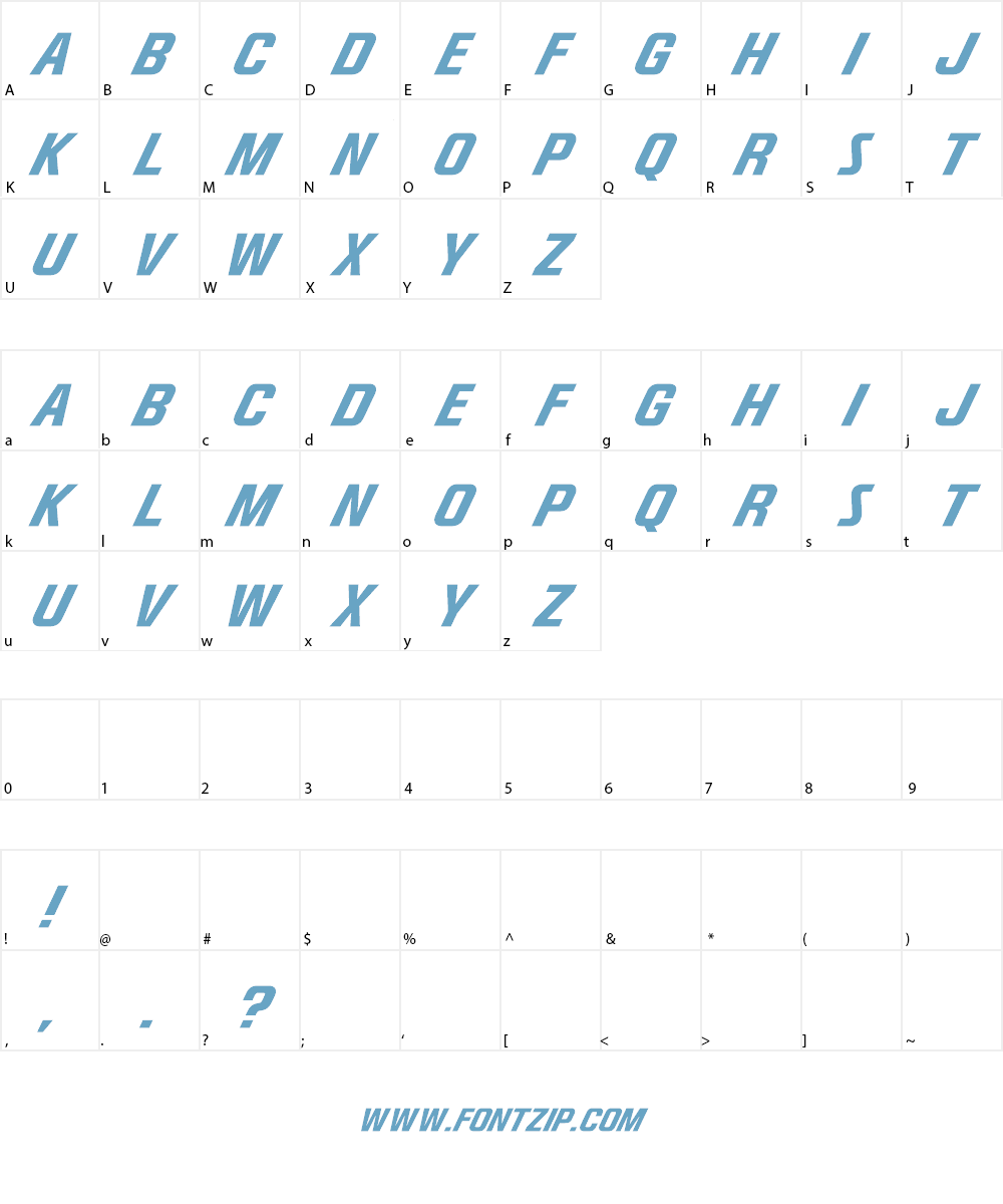 Progress Font Character